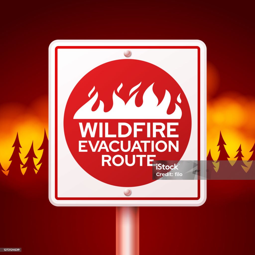 Wildfire Evacuation Route Fire Danger Stock Illustration - Download Image Now - Forest Fire, Leaving, Slash And Burn - iStock Wildfire Evacuation Route Fire Danger Stock Illustration - Download Image Now - Forest Fire, Leaving, Slash And Burn - iStock