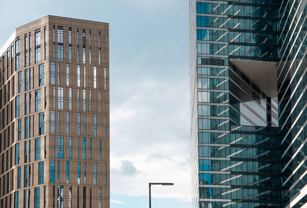 istock Skyscraper in a finance district, urban city architecture 1272131694