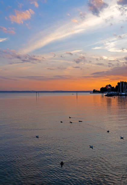 istock Sunset at Friedrichshafen on Lake Constance 1272133741