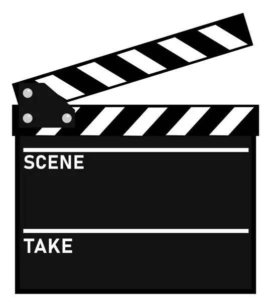 Vector illustration of film clapboard