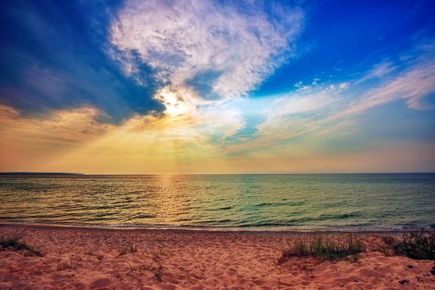 istock Sunbeams over Lake Michigan 1272139939