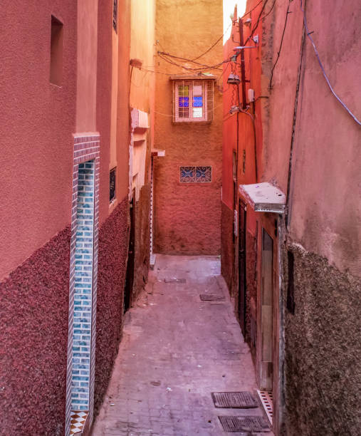 istock Typical small narrow orange street of Marrakesh 1272141065