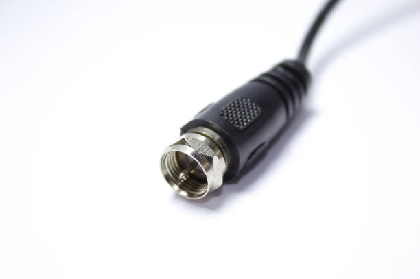 istock Cable and coaxial connector to connect devices to television 1272141355