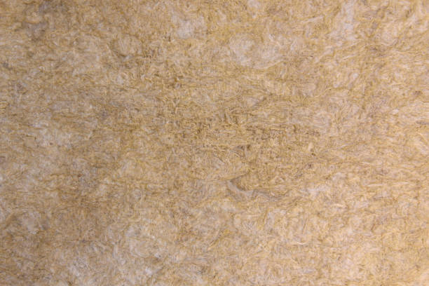 Background - mineral wool plate insulation stock photo