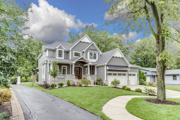 istock Gray siding on new home 1272146917
