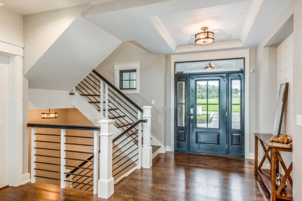 istock Large and spacious front lobby of new home 1272163893