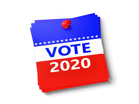 Vote 2020 Calendar On Orange Background