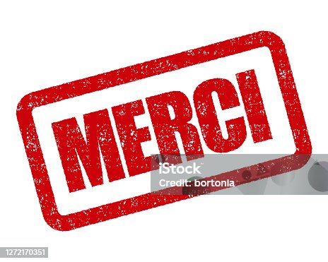 istock Thank You French Rubber Stamp 1272170351