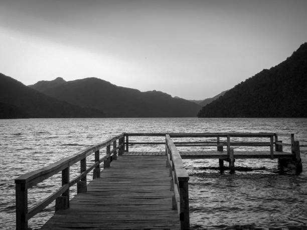 Muelle del Lago Hermoso in Neuquén, Argentina.