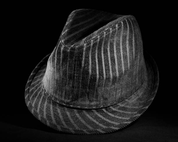 istock Vintage Corduroy Fedora in Black and White 1272172384