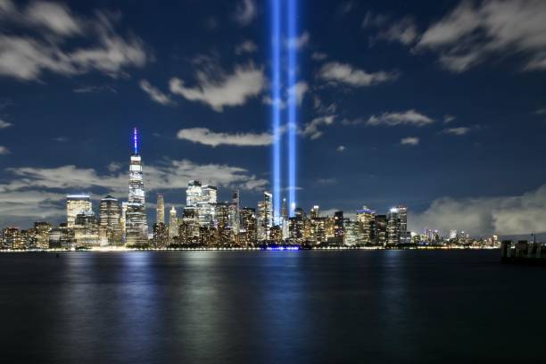 Tribute in light 9 11 lights in New York memorial event photos stock pictures, royalty-free photos & images