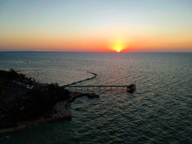 istock Aerial shot of a beutiful sunset in Australia 1272174789