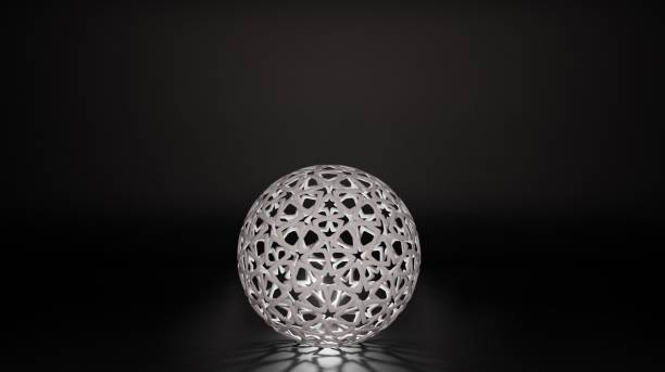 istock 3d rendering illustration of a pattern sphere in dark background for the purpose of text advertisement and commercial use 1272176240