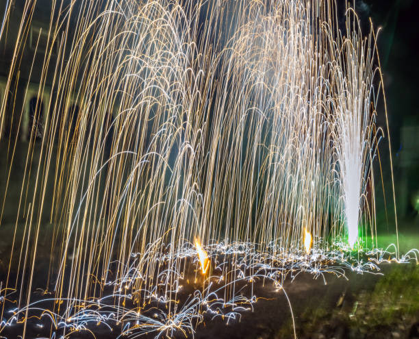 istock Slow shutter image of Deepavali fireworks in Maharashtra, India. 1272185797