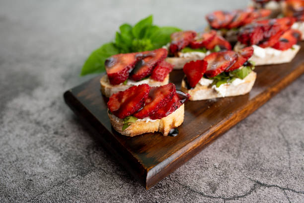istock Bruschetta Sandwich with strawberries 1272191125