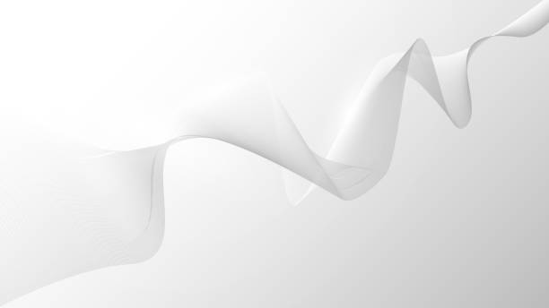 istock Abstract White Wavy with Curved Lines background. Paper Art Design. Illustration Vector 1272191234