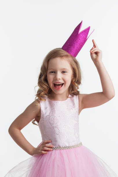istock Princess girl with finger up 1272193213