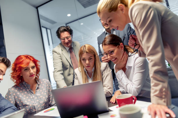 istock Group of business people working in the office 1272195765