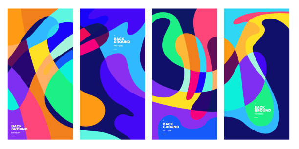 istock Vector colorful curvy liquid background for banner and social media story 1272197306