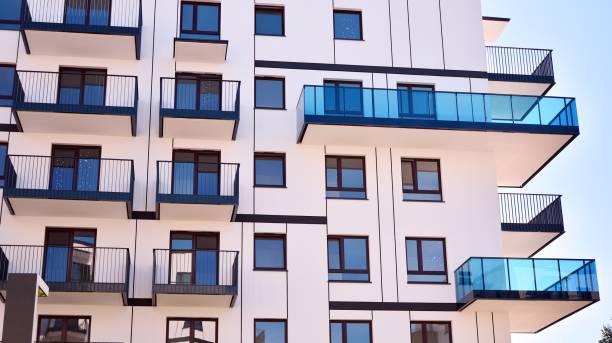 istock Architectural details of modern apartment building. 1272199705
