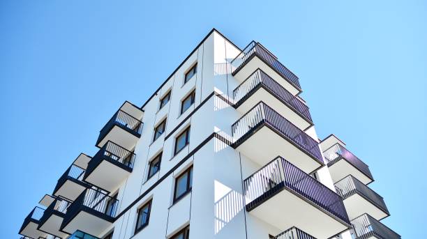 istock Architectural details of modern apartment building. 1272200527