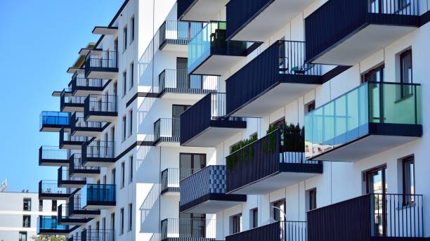 istock Architectural details of modern apartment building. 1272200664
