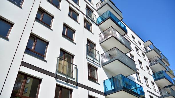 istock Architectural details of modern apartment building. 1272200723