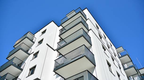 istock Architectural details of modern apartment building. 1272200727