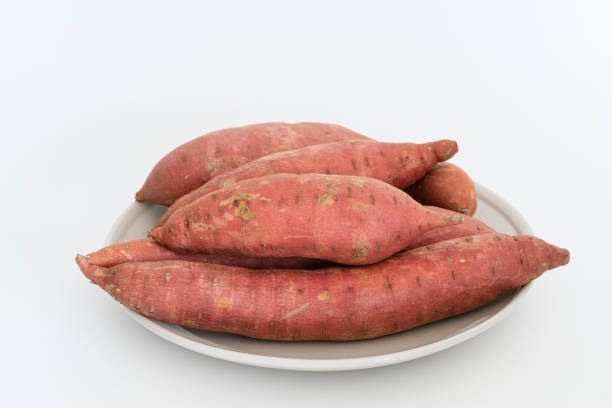 Sweet potato isolated on white background