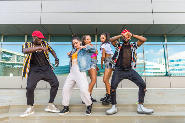 istock Hip hop crew dancing outdoors 1272206240