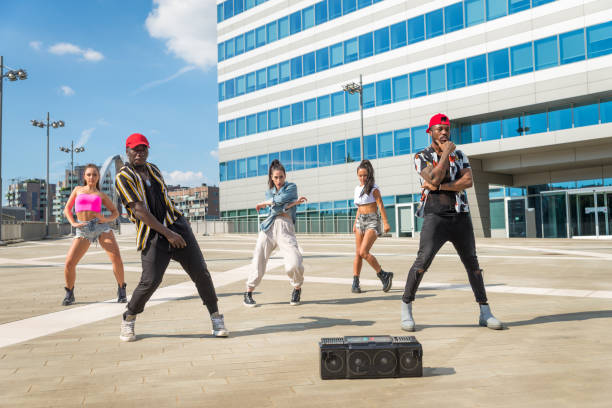 istock Hip hop crew dancing outdoors 1272207180
