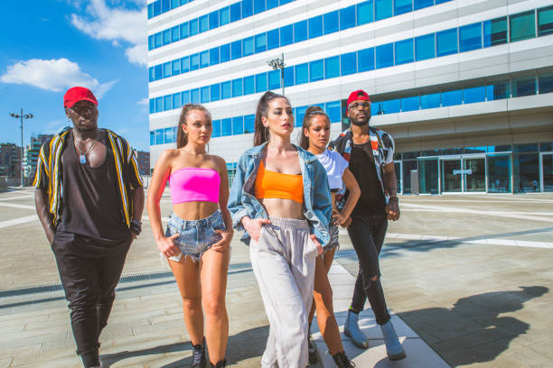 istock Hip hop crew dancing outdoors 1272207205