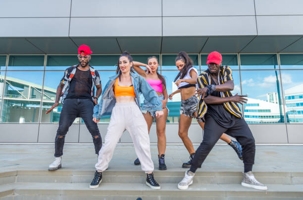 istock Hip hop crew dancing outdoors 1272207222