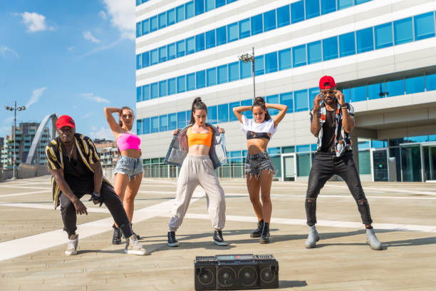 istock Hip hop crew dancing outdoors 1272207235