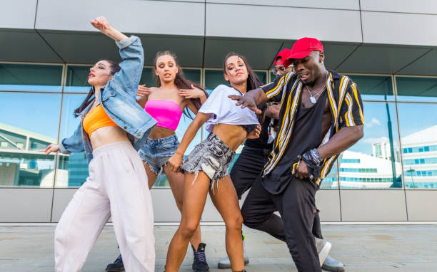 istock Hip hop crew dancing outdoors 1272207295