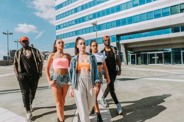 istock Hip hop crew dancing outdoors 1272208167