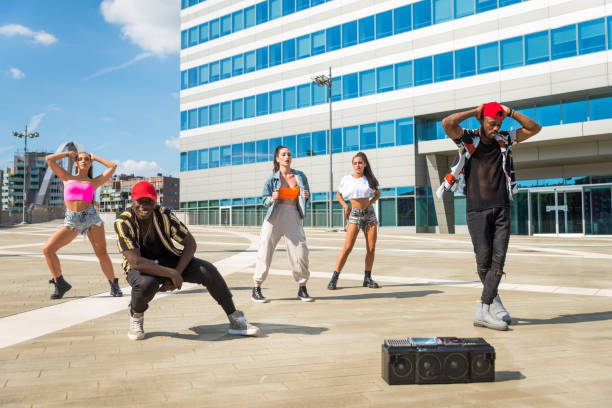 istock Hip hop crew dancing outdoors 1272208207