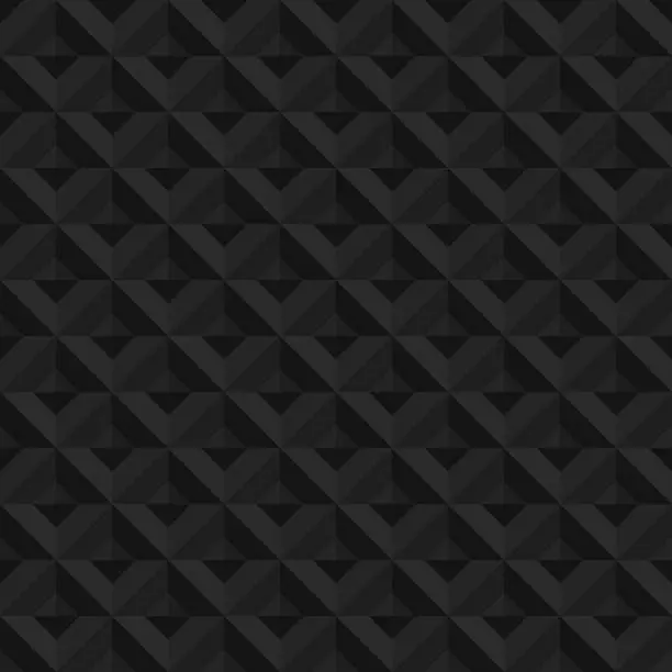 Vector illustration of Seamless black abstract geometric pattern