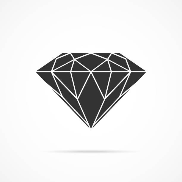 ilustrações, clipart, desenhos animados e ícones de imagem vetorial do ícone de diamante. - retro revival old fashioned diamond diamond shaped