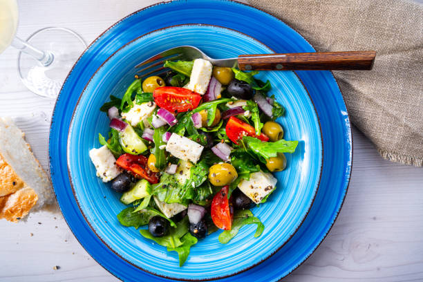 istock Rustic Greek salad with sheep's cheese 1272211876