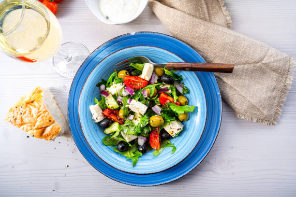 istock Rustic Greek salad with sheep's cheese 1272211885
