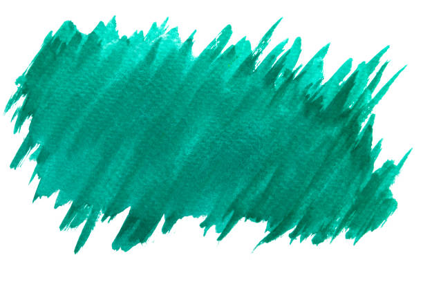 istock Hand painted green watercolor shades background. 1272213802