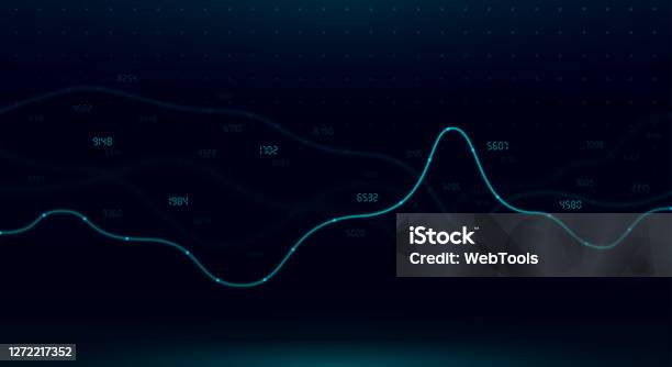 Graph With Blue Background Modern Graph On A Blue Background Stock Illustration - Download Image ...