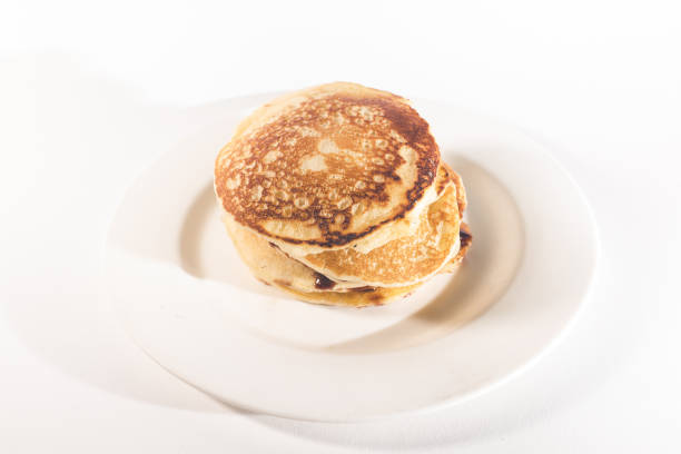 istock pancakes are stacked on a white plate. 1272218335