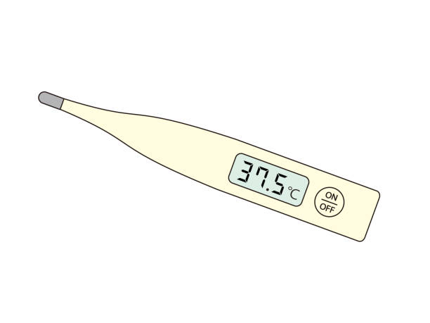 Thermometer. 37.5 degrees The thermometer is displaying 37.5 degrees. number 37 illustrations stock illustrations
