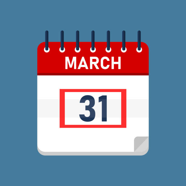 illustrazioni stock, clip art, cartoni animati e icone di tendenza di calendario giornaliero del 31 marzo - 2020 2029