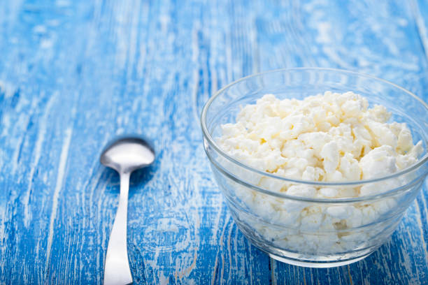 istock Homemade cottage cheese in a bowl 1272222939