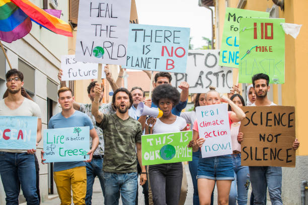 istock Activists demonstrating against global warming 1272224887