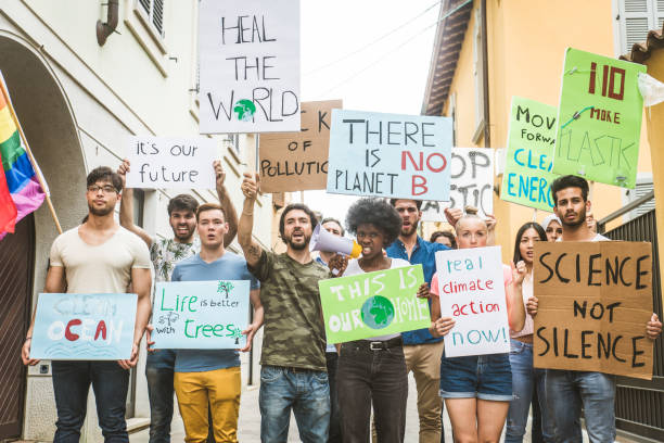 istock Activists demonstrating against global warming 1272225066