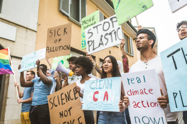 istock Activists demonstrating against global warming 1272225116